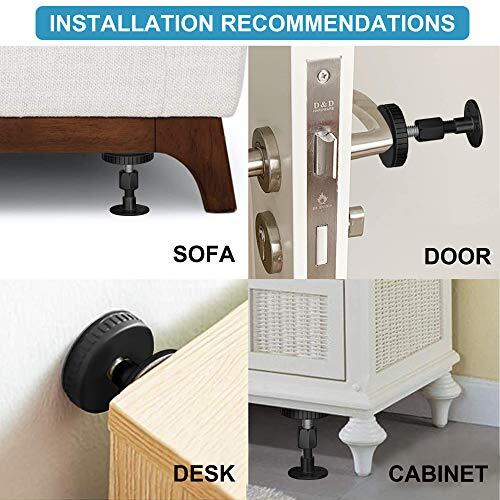 2PCS Black Adjustable Bed Frame Anti-Shake Tool, Headboard Stoppers with Free