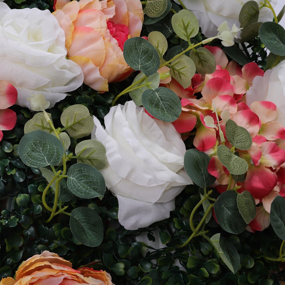 6Pcs Artificial Flower Wall Panel Flower Panel Wedding Floral Prop Wall Panel