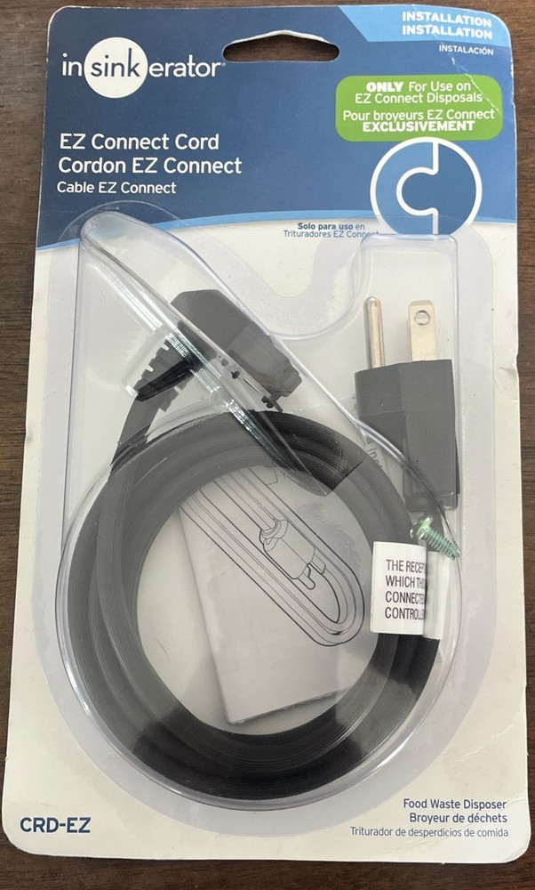 InSinkErator CRD-EZ Connect Power Cord 3 Ft For use on EZ Connect Disposals
