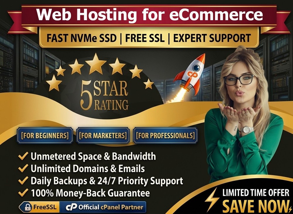 Web Hosting for eCommerce – 🛍️ Unlimited SSD | 24/7 Priority Support $14.99/Yr