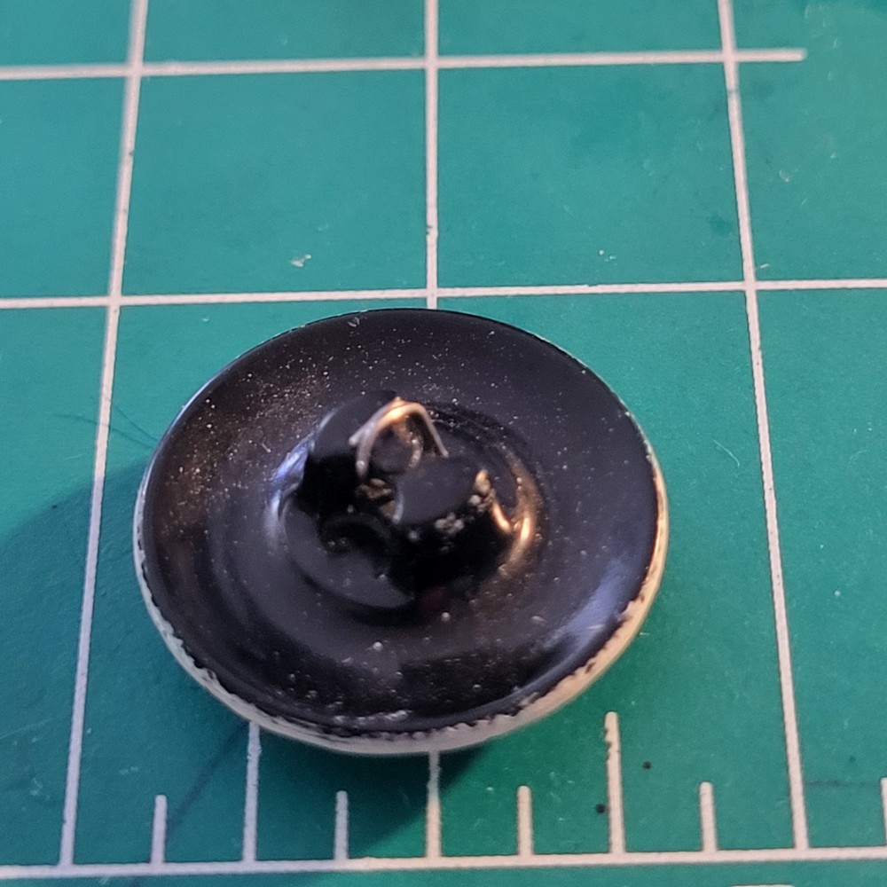 Colt # 9 button 3/4" excellent swirly 2 tone black white confirmed pattern