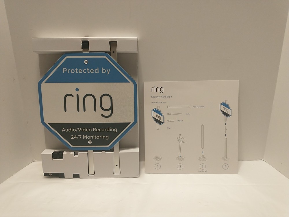 Ring Security Yard Sign Open Box Read Desc See Pics