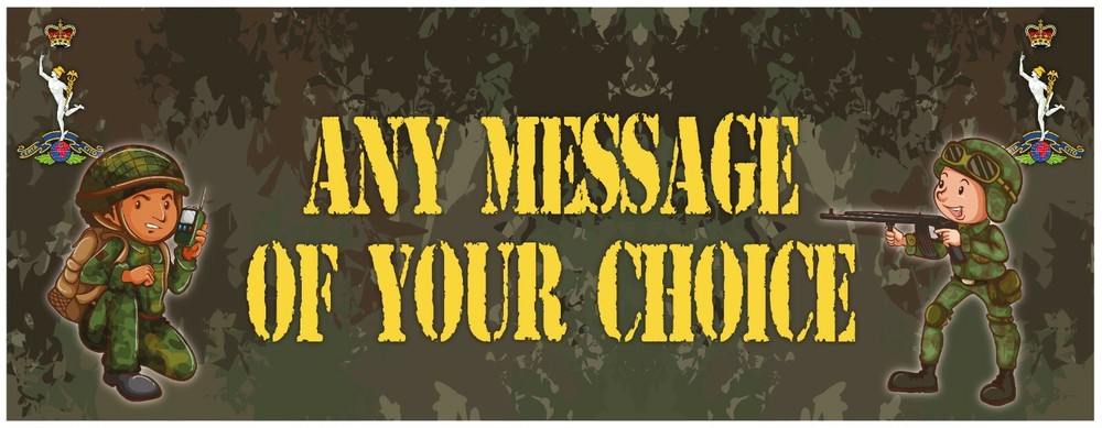 2 PERSONALISED ROYAL SIGNALS BANNERS - DESIGN 2
