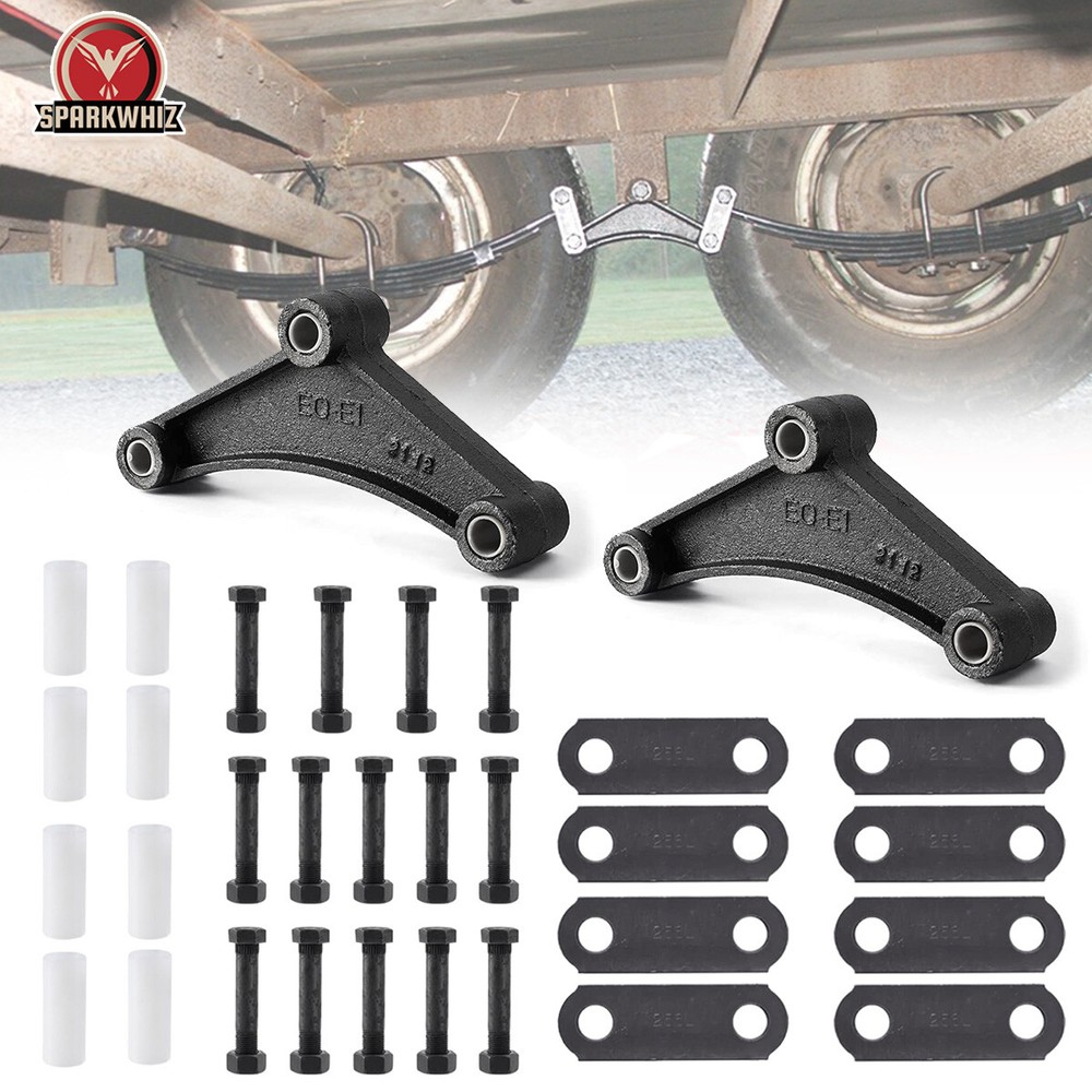 New Tandem Trailer Axle Shackle Kit Heavy Duty Steel for Double Eye Spring US