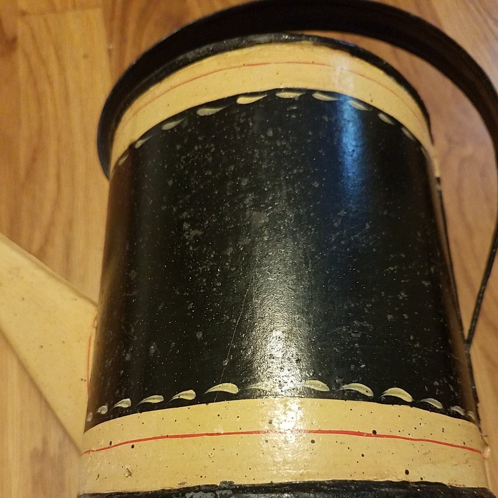 Vintage Tole Painted Galvanized Tin Watering Can