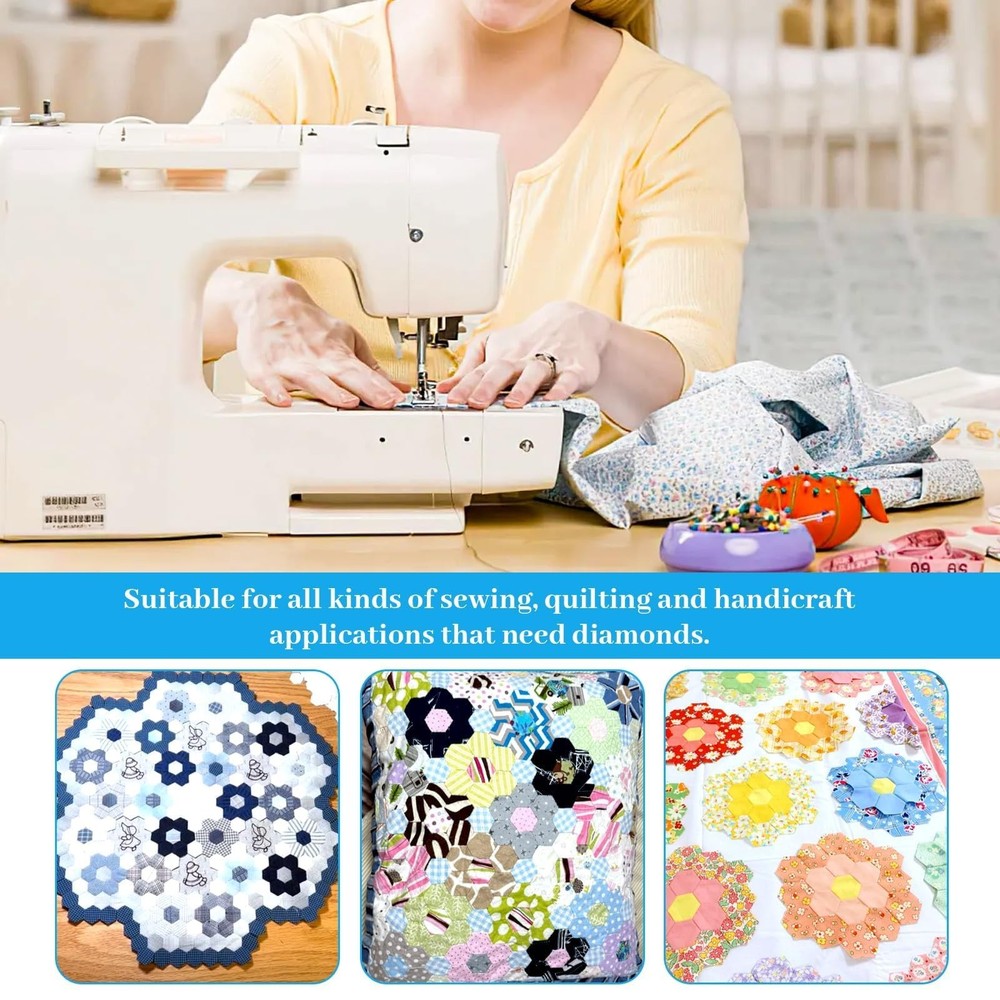 2000 PCS Piecing 1", Hexagon Quilting Templates for DIY Patchwork Crafts and ...