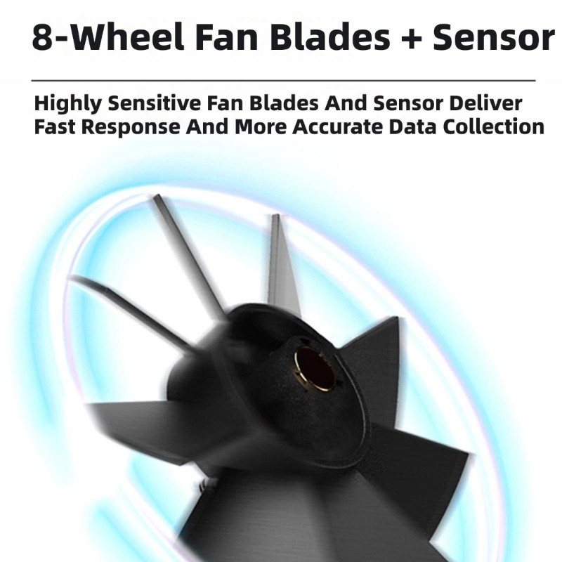 Digital Anemometer Immediate Display Showing Current & Historical Wind Data ABS
