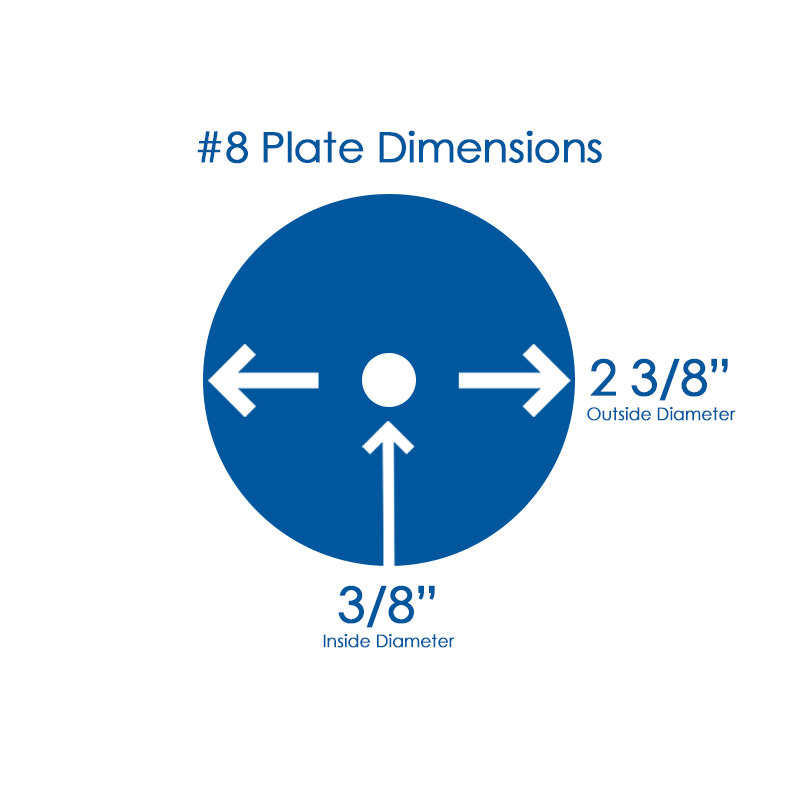 GRINDER PLATE #8 1/2 HOLES