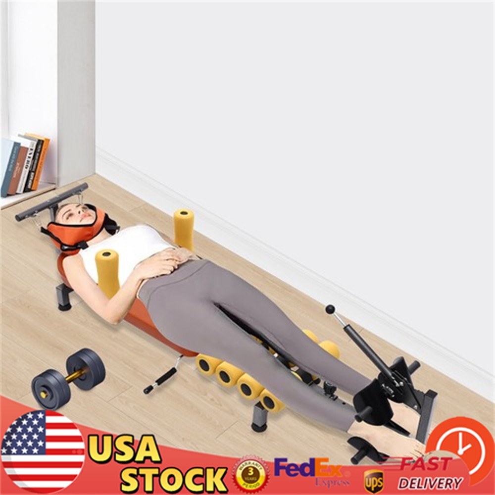 Back Lumbar Traction Stretch Bench Back Stretch Decompression Bench Moveable