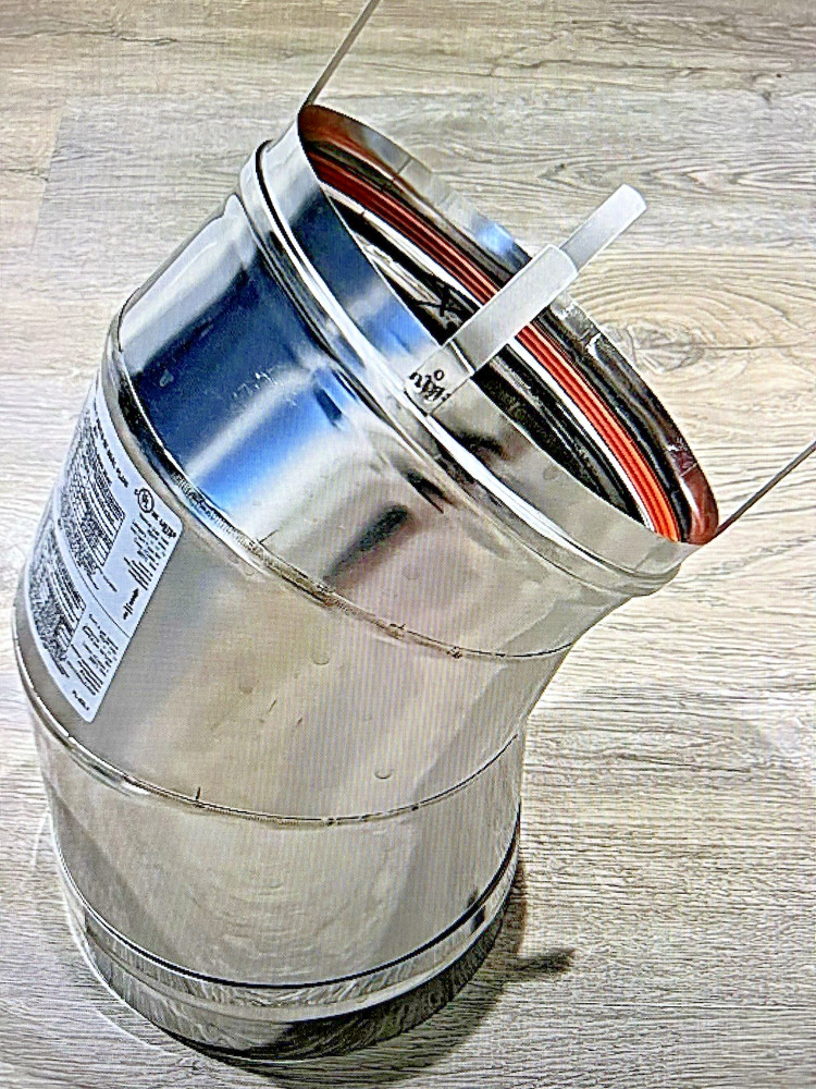 Heat-Fab 8" Saf-T Vent EZ Seal 45 Degree Elbow 29-4c 9811 Stainless Steel NEW