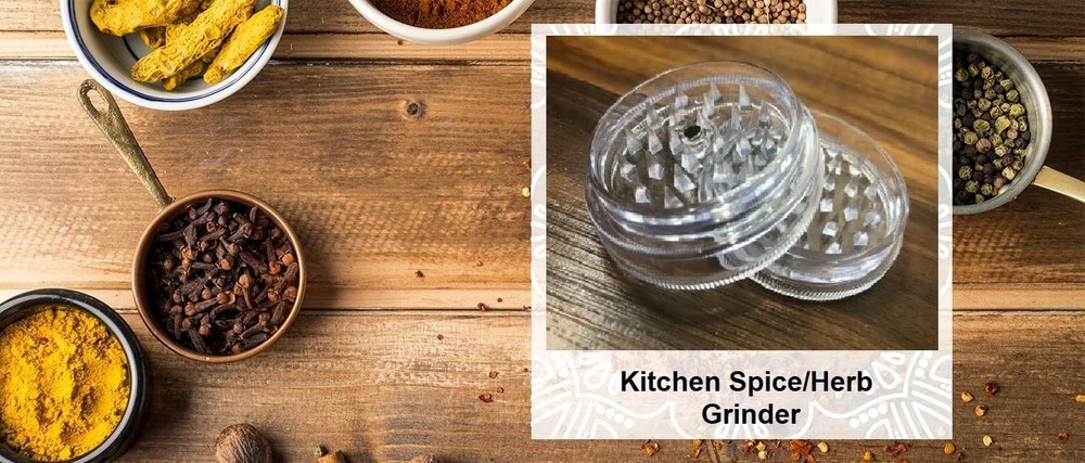 Modern 2-Piece Spice Grinder Set - Clear Acrylic with Magnetic Functionality