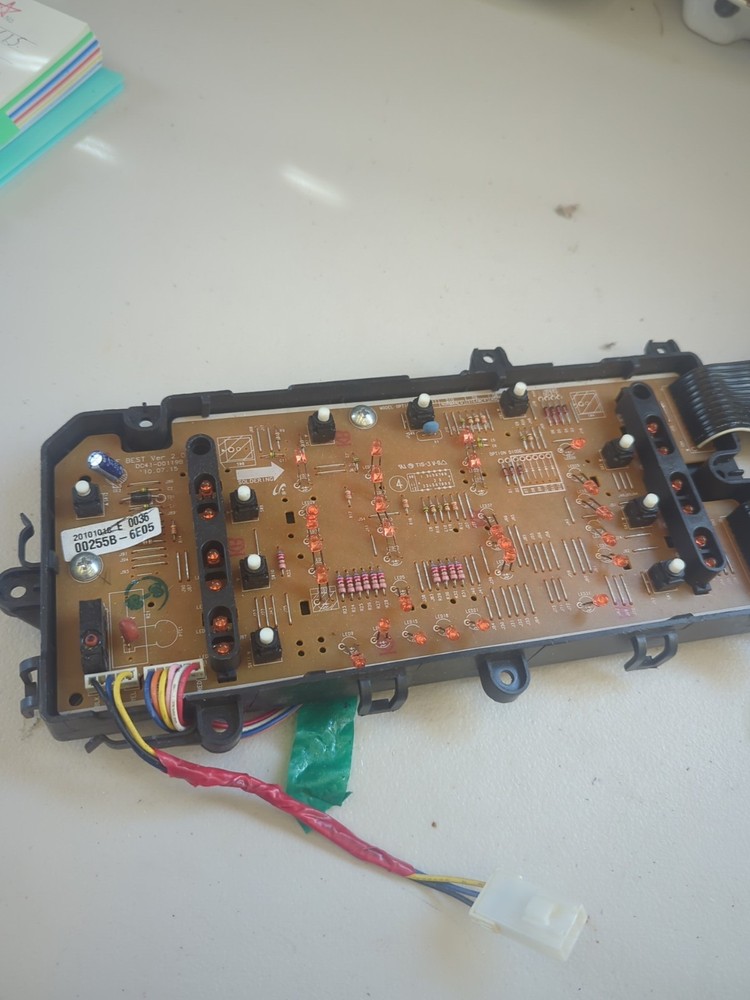 Samsung Dryer Interface Control Board P#DC92-00255B