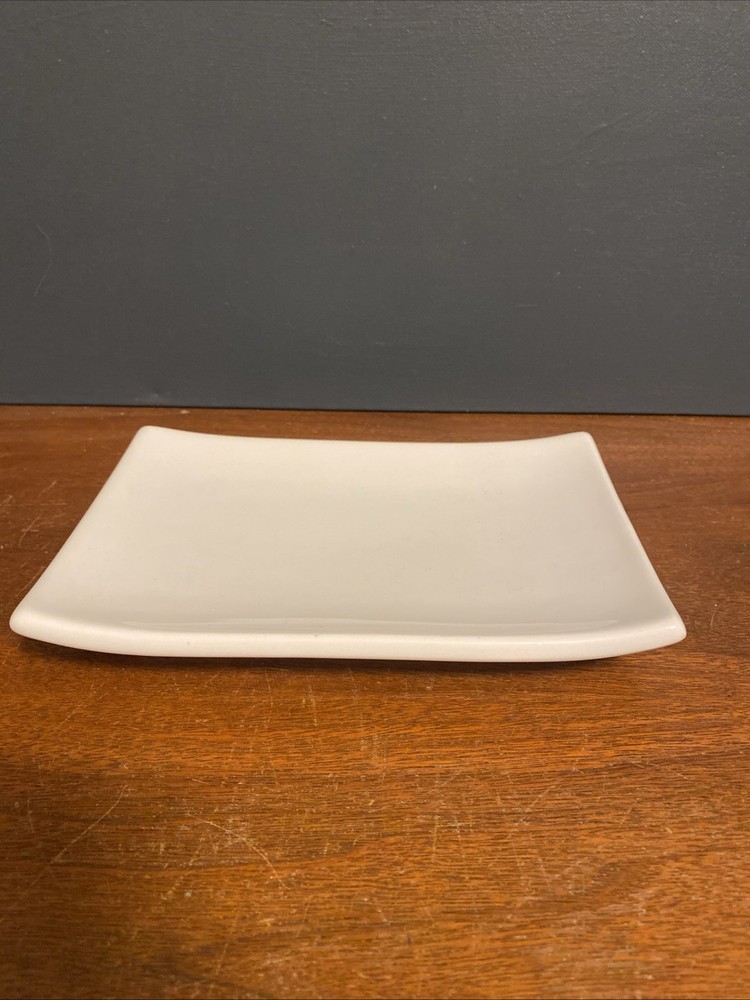 Pier 1 White Ceramic 8”  “Sushi Plate” Dining Plate  Sushi Dishes EUC