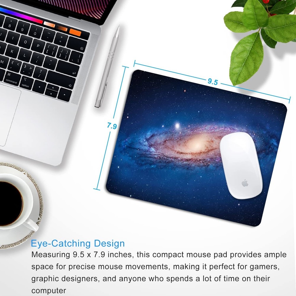 Nebula Mouse pad Small Computer Mouse pad with Personalized Galaxy Design Off...