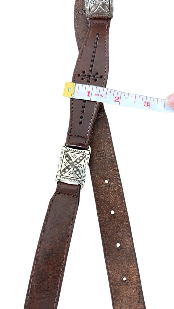 Fossil Western-Style Brown Leather Belt – Size M