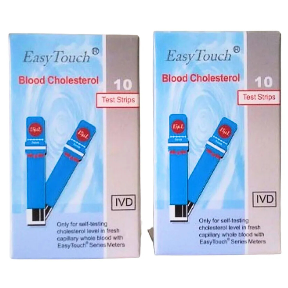 Original New Easy Touch Test Strips For Cholesterol Level Check 10 Test Strips