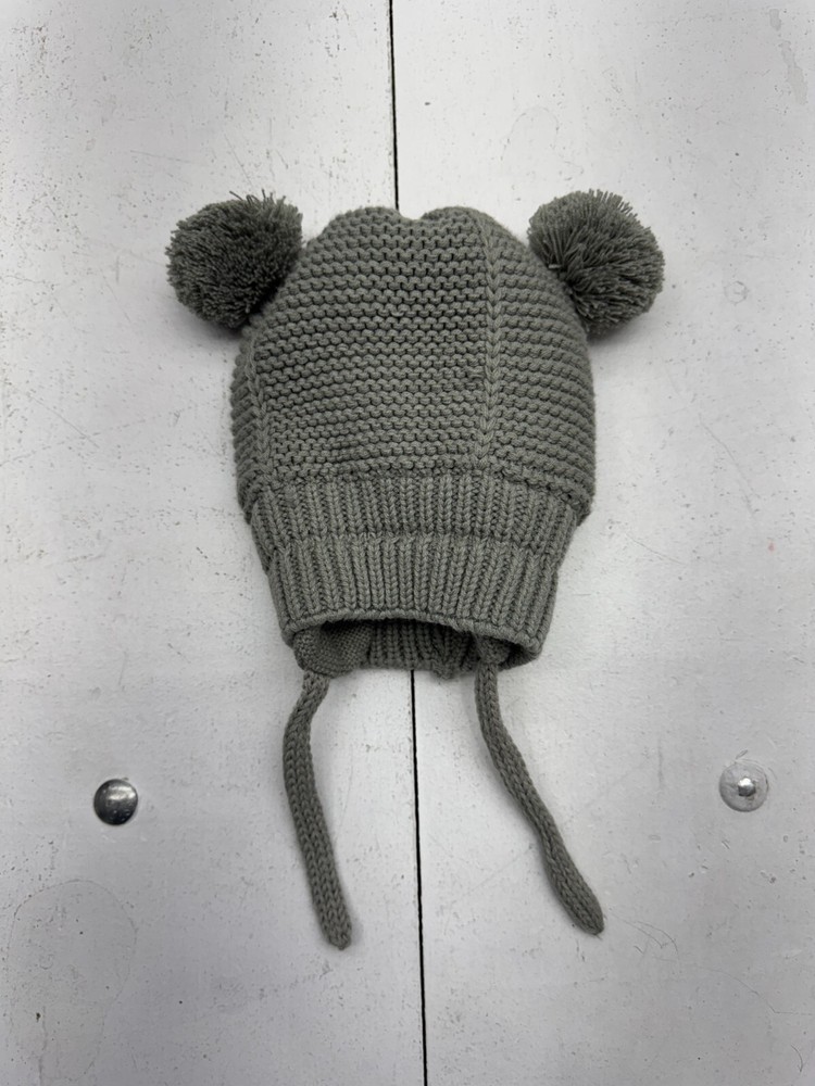 Langzhen Grey Knit Beanie Kids Size Medium