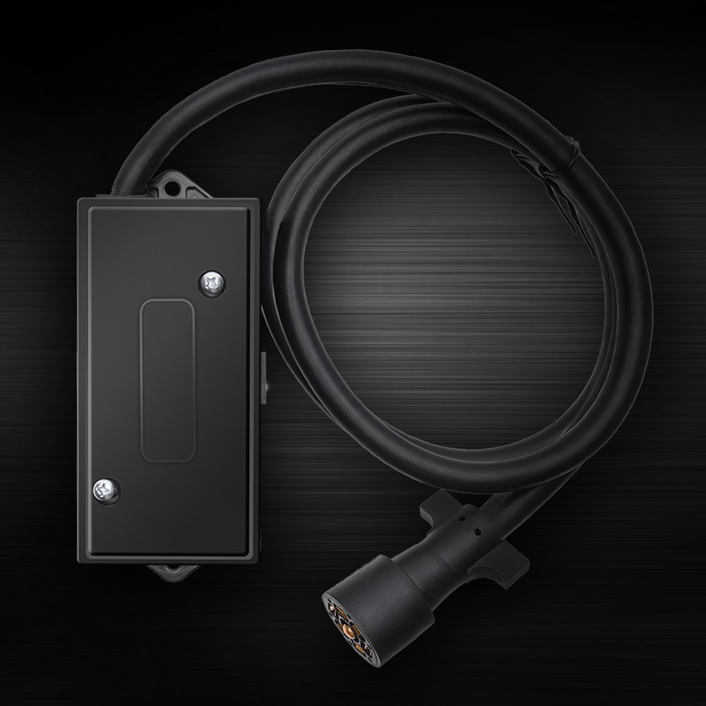 MICTUNING 8ft Trailer Cord 7 Way Plug Inline Junction Box Wiring Harness Kit