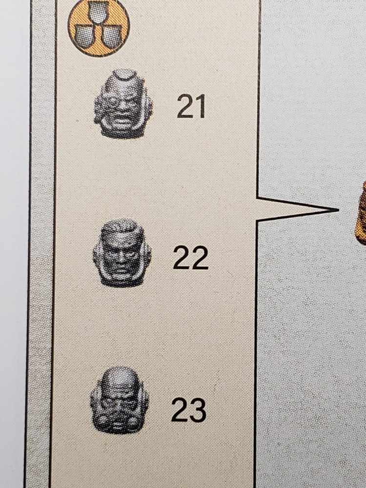 Warhammer 40k Space Marines Bits Terminator Ancient Bare & Bionic Heads Set #21