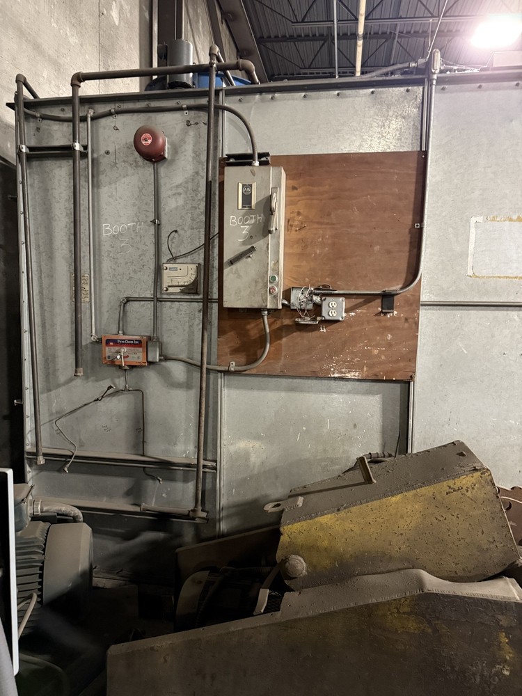 Dayton Spray Booth with fan & self-contained extinguishing system.