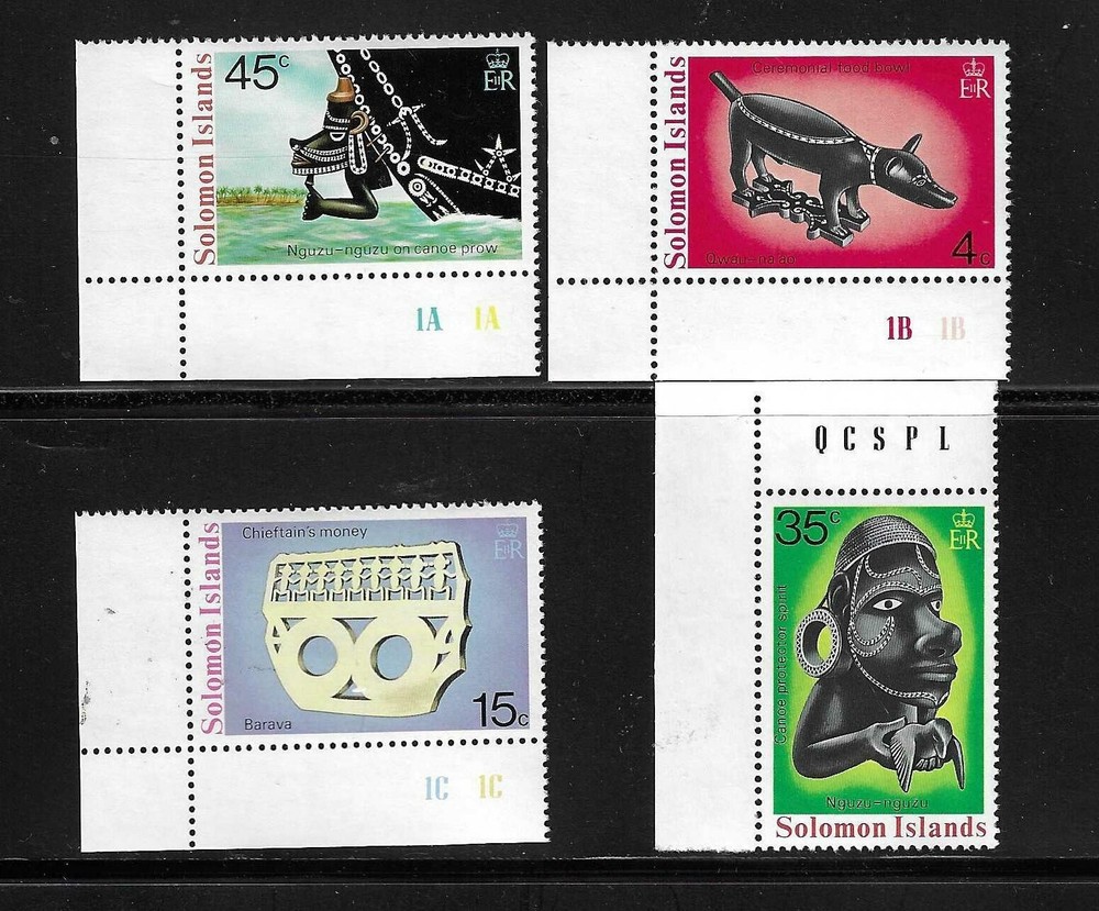 Solomon Islands SC # 312-315 Artifacts . MNH