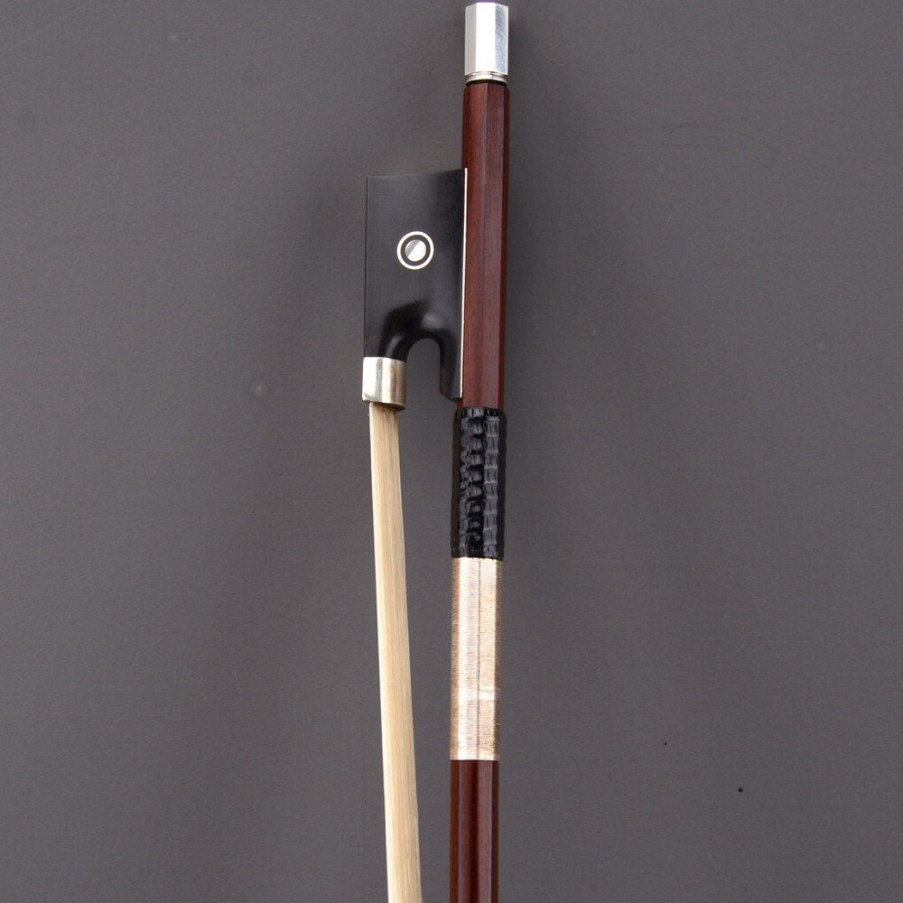 Antique Pernambuco Violin Bow 4/4 Ebony Parisan Frog Silver Stiff E.SARTORY Copy
