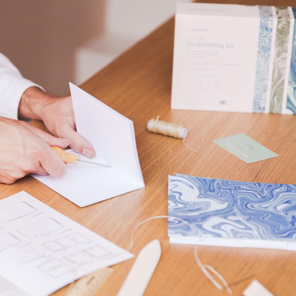 DIY Bookbinding Kit: Create 3 Custom Soft-Cover Notebooks with Tools & Guide