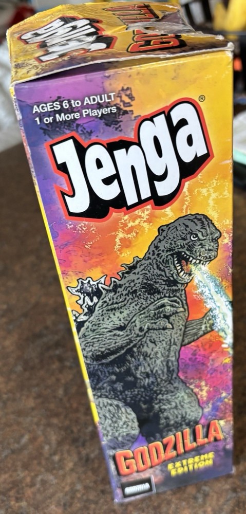 Jenga Godzilla Extreme Edition 54 Blocks Loading tray