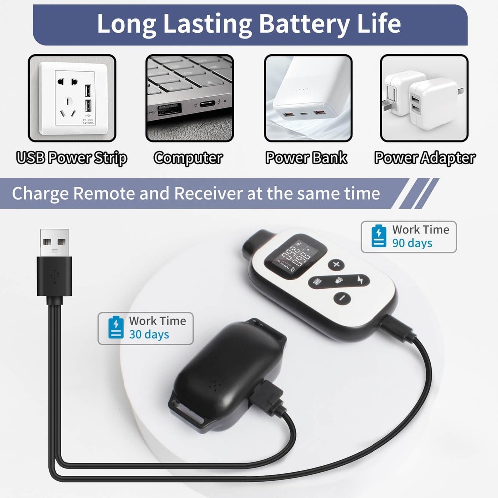 PetJoy Bark Collar with Remote, Bark and Training Collar Combo, Shock Collar ...