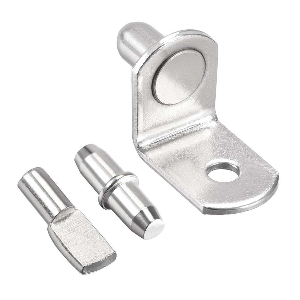Peg support shelf, 5mm 6mm silver pin with hole, 60pcs