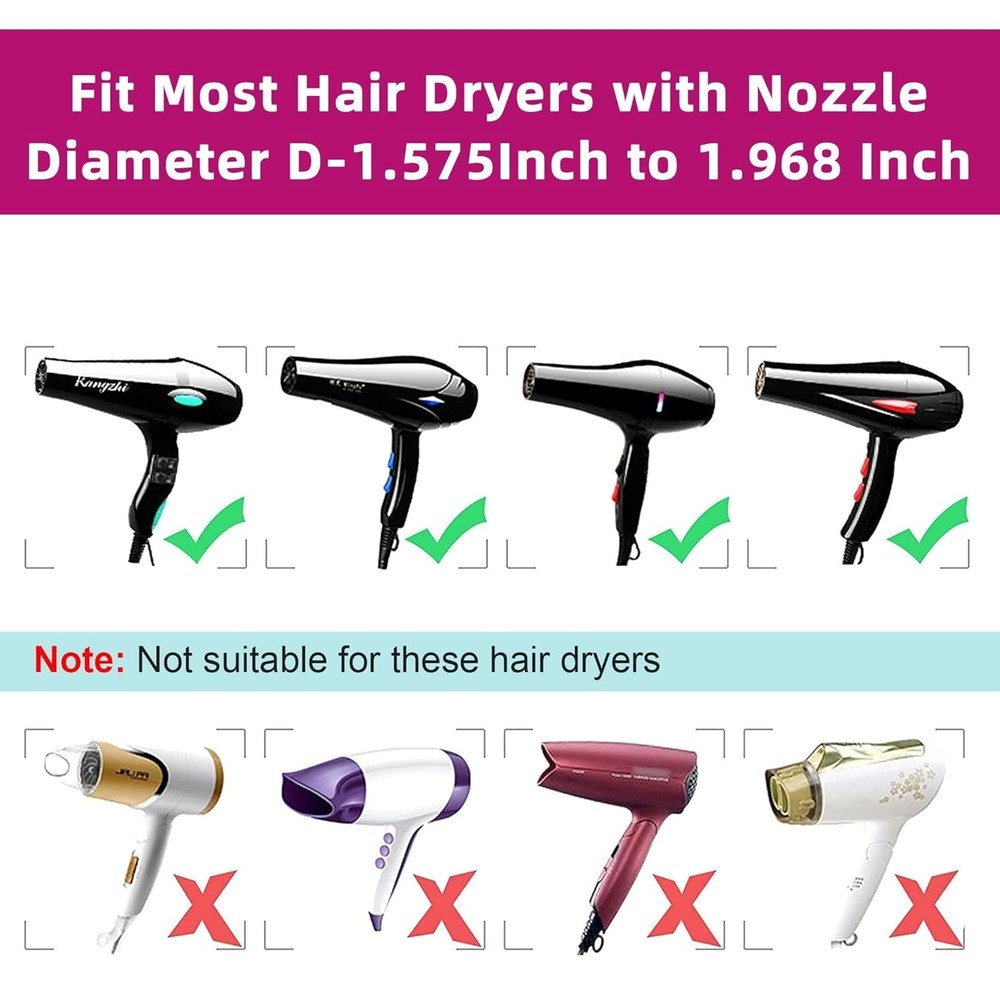 Efficient Silicone Hair Dryer Diffuser - Compact, Quick Drying, and Stylish Pink