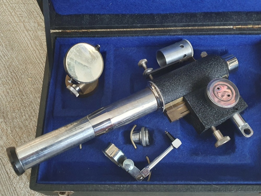 Antique Microscope Parts In Original Case To Identify