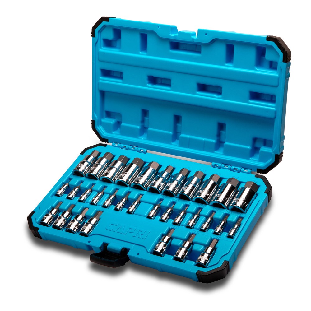 Capri Tools Master Hex Bit Socket Set Metric/SAE, 32 Piece