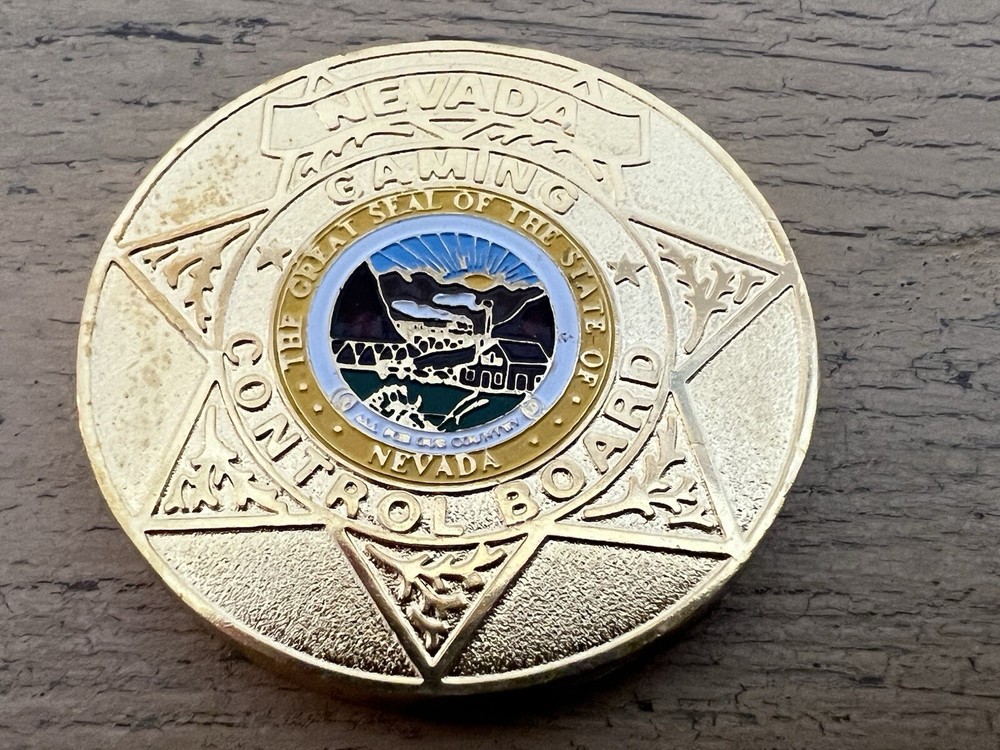 Nevada Gaming Control Board Challenge Coin Blank Back