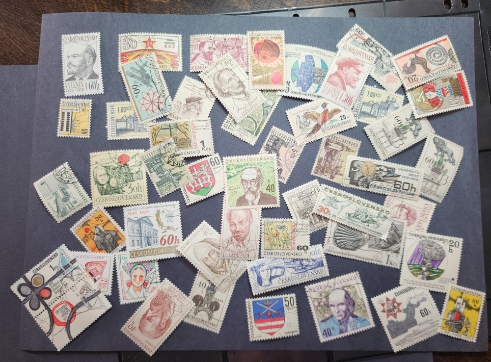 Czechoslovakia Mixed 48pc Vintage Postage Stamps (034)