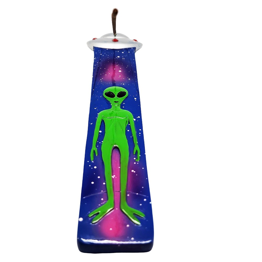 Alien Incense Burner – Hand Painted Cold Cast Resin | Unique Sci-Fi Decor