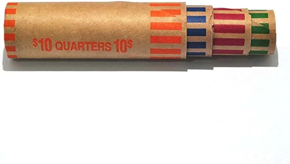 Convenient 128 Assorted Coin Wrapper Rolls - Perfect for Automatic Coin Counters