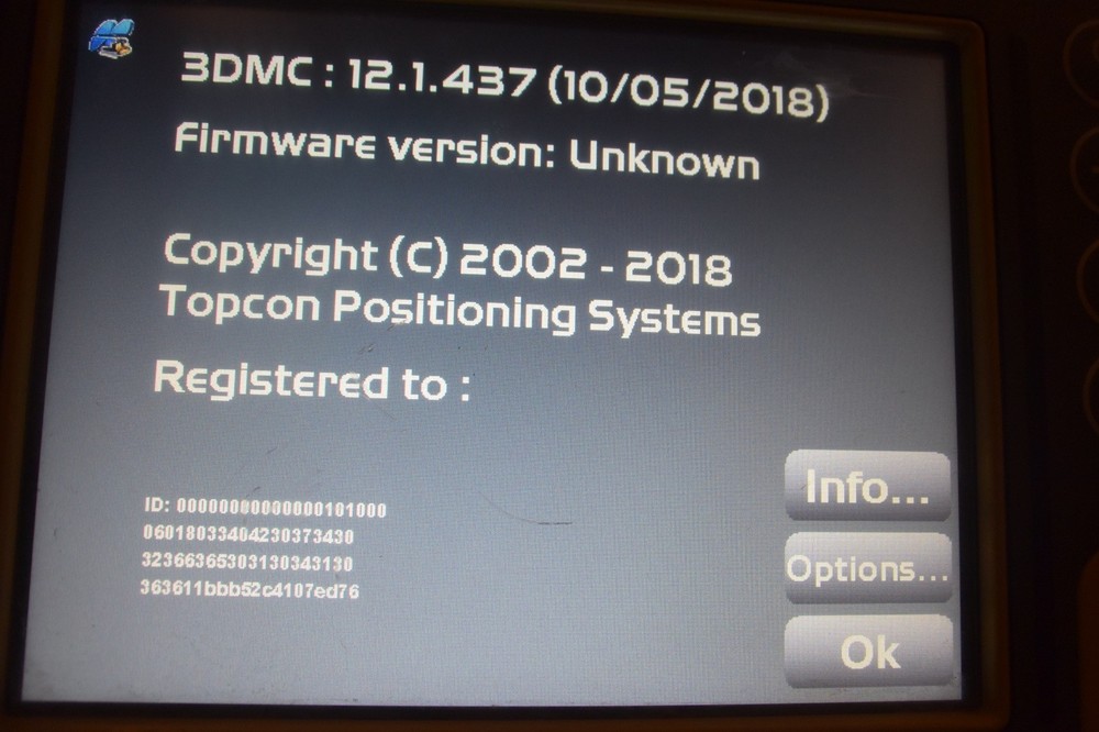 Topcon SmartGrade Control Panel Model GX-55 WITH OPTIONS #041