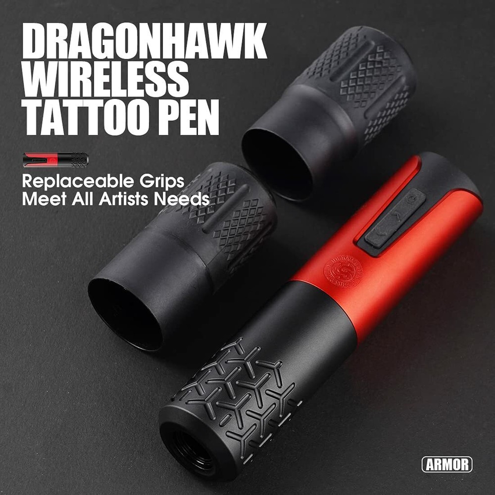 Armor Wireless Rotary Tattoo Pen Machine kit with two Replaceable Batteries Set