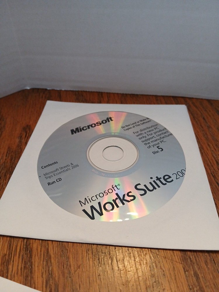 Microsoft Works Suite 2006 DVD With Product Key