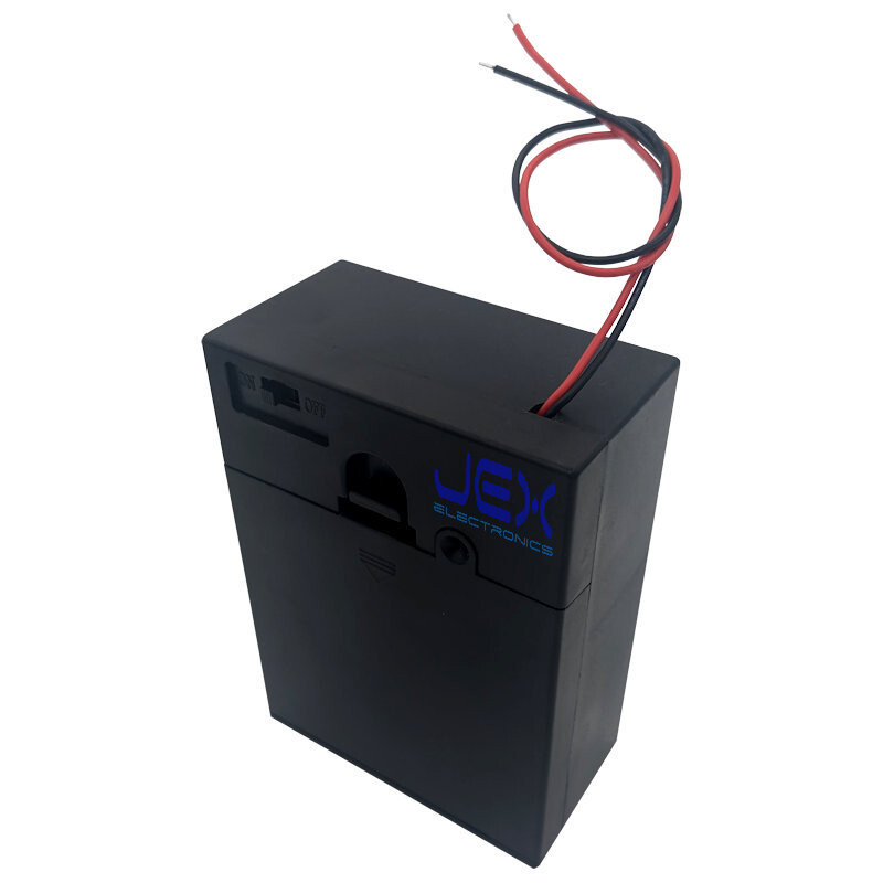 Twin/2X D DIY Battery Holder Case Box 3V With Power Switch & Bare Wire Ends