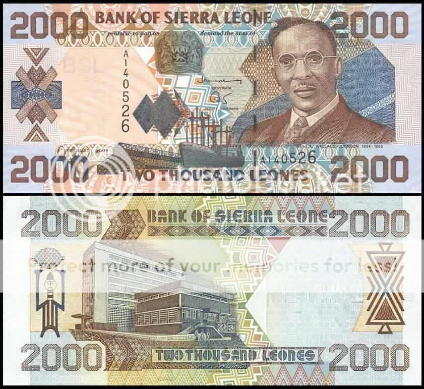 Sierra Leone 2000 Leones 2002 P26a UNC