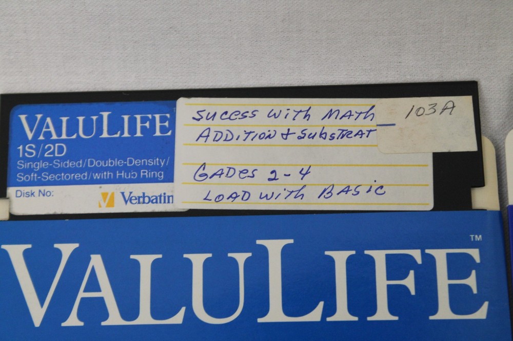 13 Pcs 5.25 Inch Floppy Disk Educational Different Software Math Science Shapes