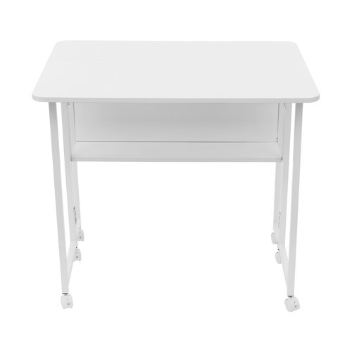 Folding Desk,Folding Desk with Storage Shelf,Foldable Computer Desk with Wheels