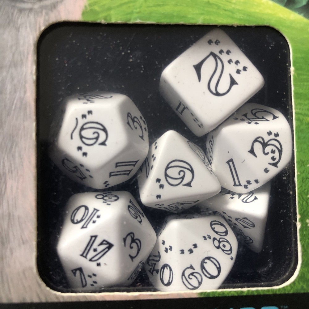 Q-Workshop BNIB Llama Dice Set: White Unopened