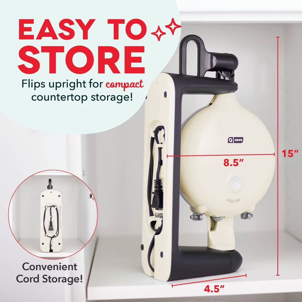 Dash Nonstick Ceramic Flip Belgian Style Waffle Maker