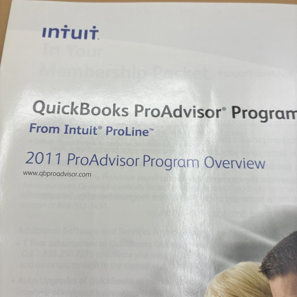 INTUIT QUICKBOOKS ProAdvisor Program 2011 Reinstallation. READ DESCRIPTION