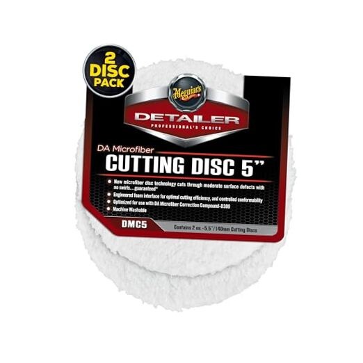 DA 5’’ Microfiber Cutting Disc, Microfiber Pads Compatible with a DA Polisher