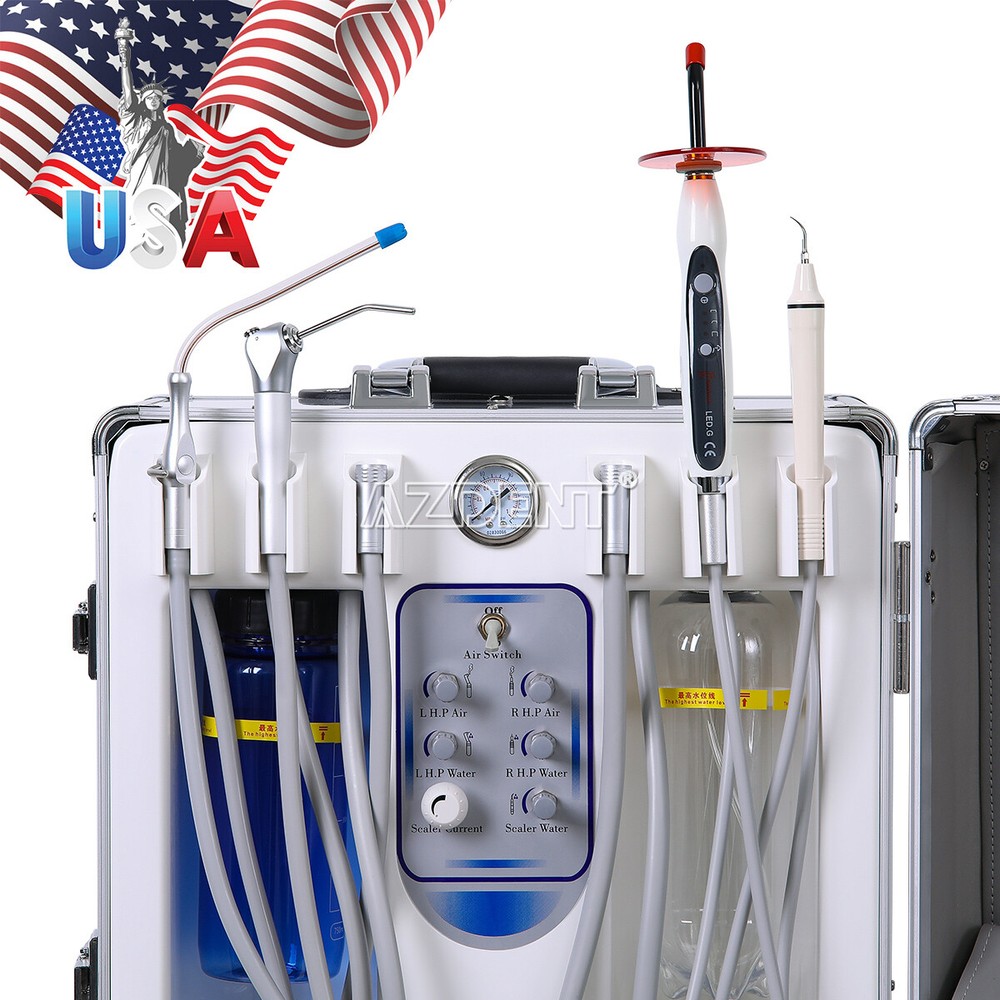 Dental Mobile Delivery Unit Air Compressor Suction System / Handpiece Kit 4Hole