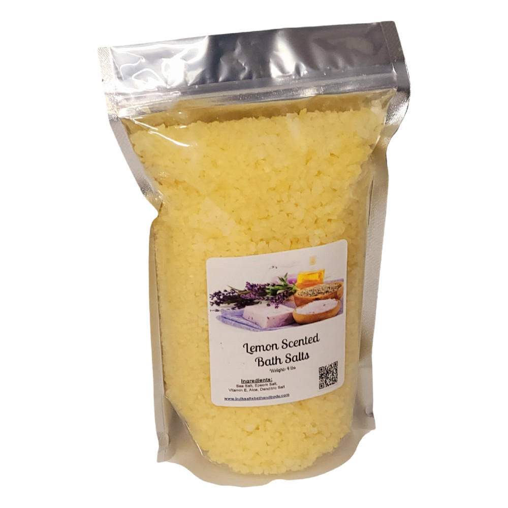 Bath Salts ~ Lemon Scented ~ 4 lb Bag